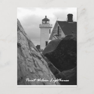 Punkt-Wilson-Leuchtturm, Hafen Townsend, Oregon Postkarte