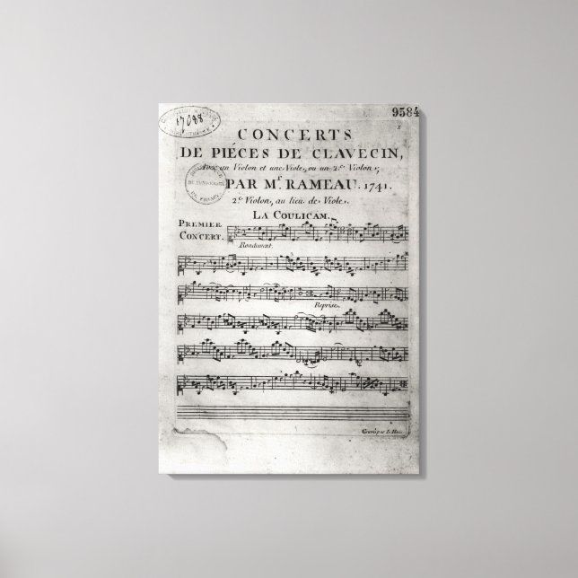Punktbogen für "Concerts de Pieces de Leinwanddruck (Vorderseite)
