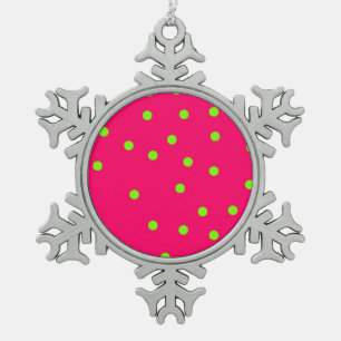 Pünktchenmuster Schneeflocken Zinn-Ornament