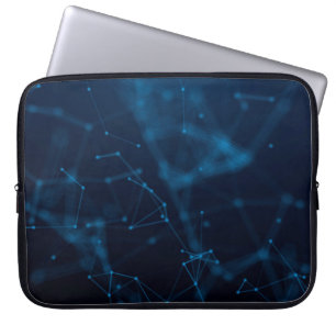 Punkte Atomlinien verbinden Polygon Laptopschutzhülle