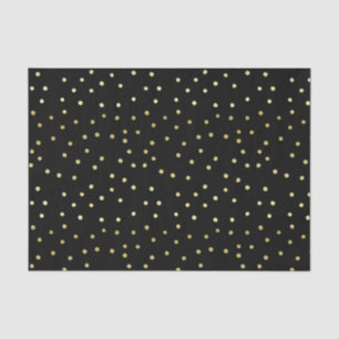 Punkte aus Gold und Black Confetti - Papiertücher Seidenpapier