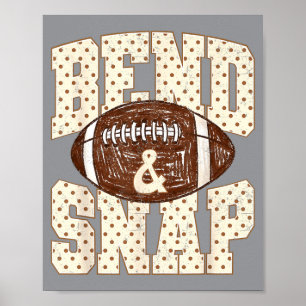 Punkte-Bend-und-Snap-Football-Spieltag Poster