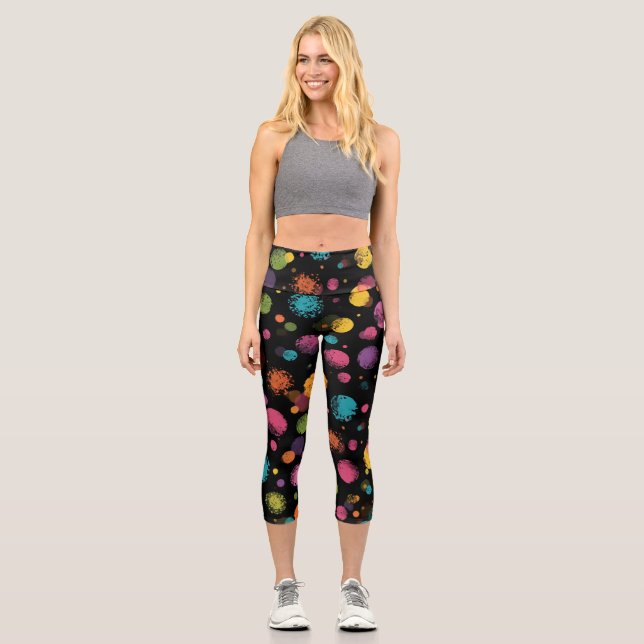 Punkte Capri Leggings (Vorderseite)