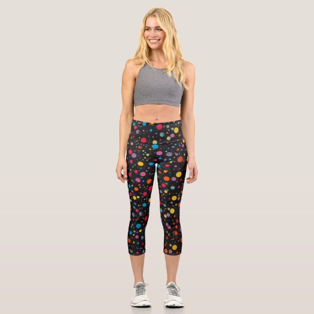 Punkte Capri Leggings (Vorderseite)
