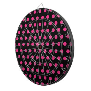 Punkte-Dartscheibe (Schwarz & Neonpink) Dartscheibe