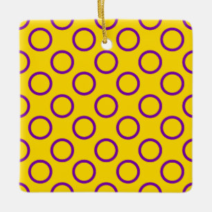 Punkte für die Intersex Pride Flag Keramikornament