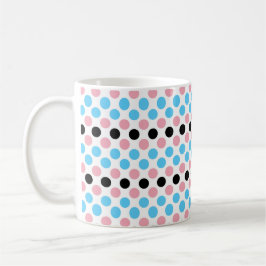 Punkte für die schwarze Transgender-Flag-Farbe Kaffeetasse