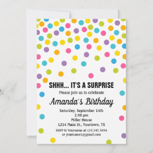 Punkte Geburtstagsparty-Einladung Einladung
