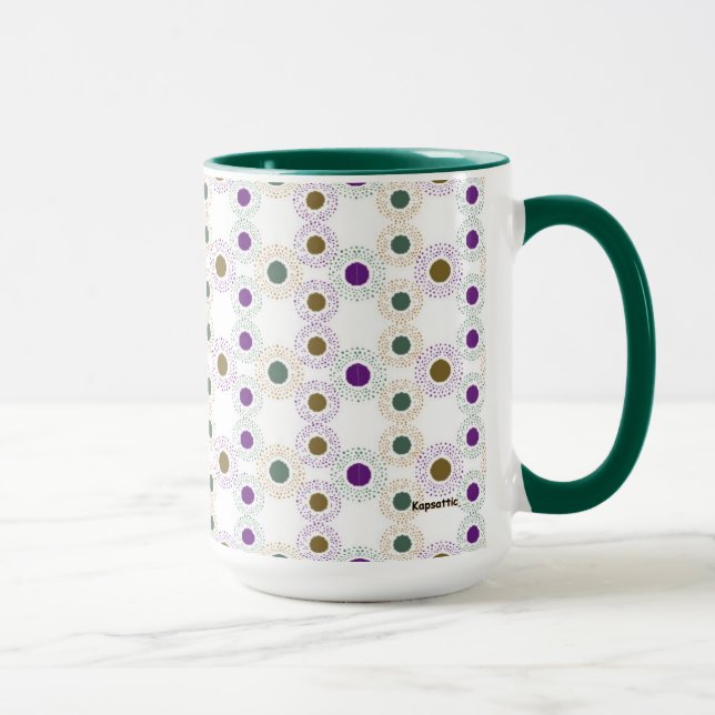 Punkte (gold/grün/lila) tasse (Rechts)