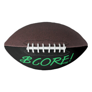 Punkte grünes und schwarzes Dollarzeichen Football