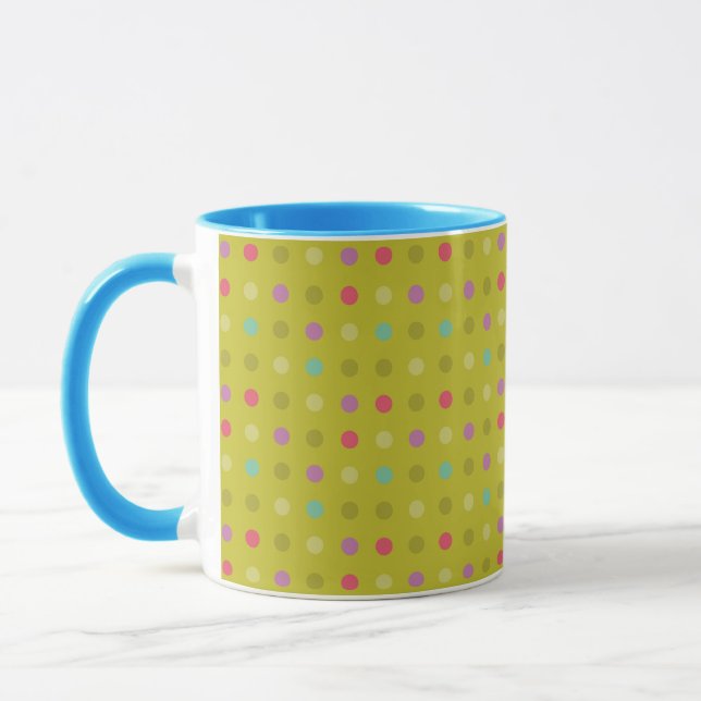 Punkte-Hintergrundmuster Tasse (Links)