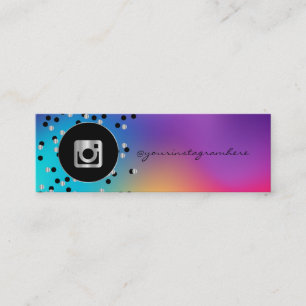 Punkte, Holografische Instagram Soziale Medien Mini Visitenkarte