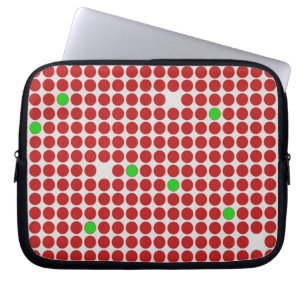Punkte Horizontal grafisches Muster rot grün Laptopschutzhülle