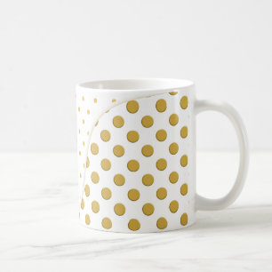 Punkte in Gold und Weiß Kaffeetasse
