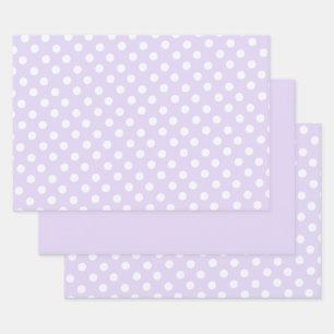 Punkte in zartem Lavendel Geschenkpapier Set