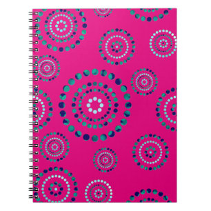 Punkte Kreis Power Blumen + dein Hintergrund. Notizblock