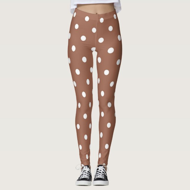 Punkte Leggings drucken (Vorderseite)