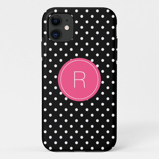 Punkte-Monogramm Case-Mate iPhone Hülle (Rückseite)