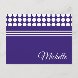 Punkte-Muster auf Ultra-Violett Postkarte