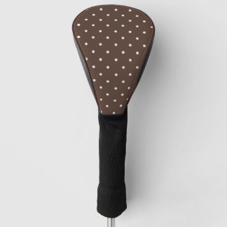 Punkte-Muster Braun Weiß für Frauen Mädchen Golf Headcover