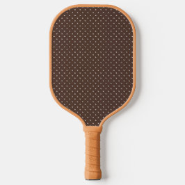 Punkte-Muster Braun Weiß für Frauen Mädchen Pickleball Schläger