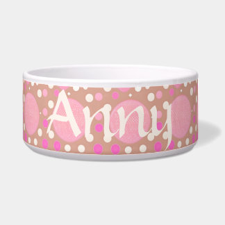Punkte Muster rosa, braun, pink Napf
