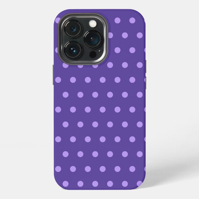 Punkte-Punkte-Lila-Muster iPhone 13 Pro Hülle (Hinten)