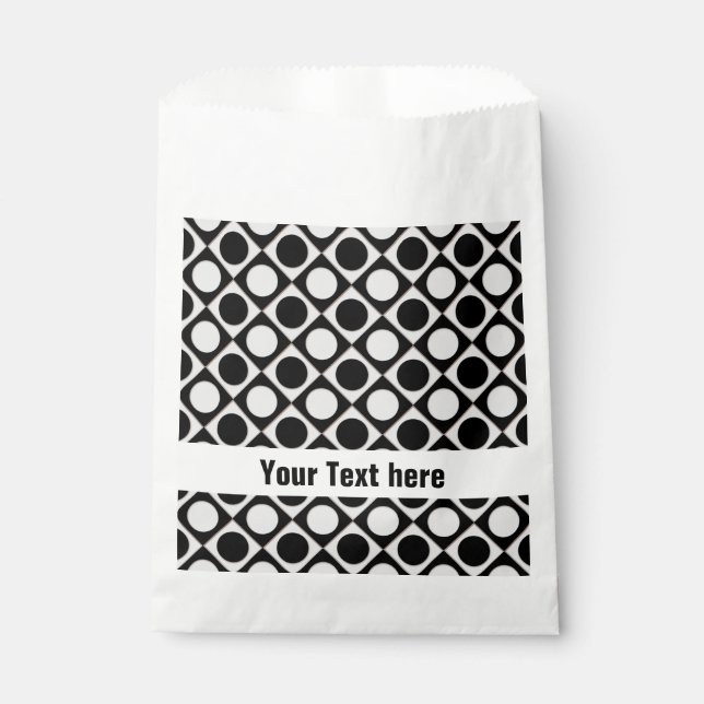 Punkte & Quadrate / Schwarz-weiß + Ihre Ideen Geschenktütchen (Vorderseite)