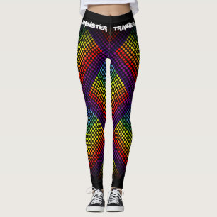 Punkte Regenbogen Ihr Text  Ihre Farbe Leggings