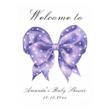 Punkte-Schleifen-Baby-Shower-Willkommen