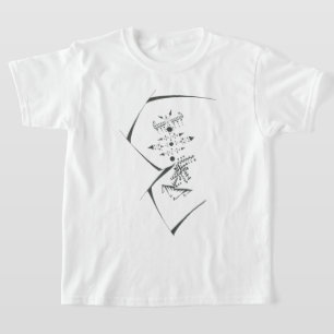 Punkte Schwarz Weiß Abstrakte Stammes-Tattoo-Kunst T-Shirt