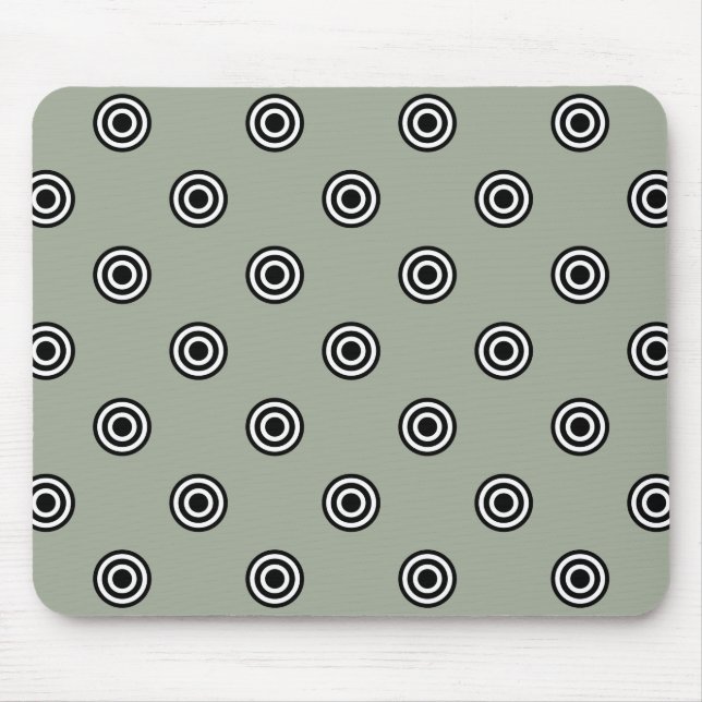 Punkte schwarz & weiß Ziel + Ihr Backgr. Idee Mousepad (Vorne)