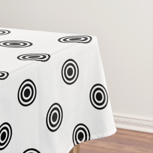 Punkte schwarz & weiß Ziel + Ihr Backgr. Idee Tischdecke (Beispiel)