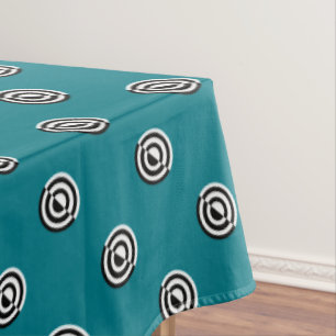 Punkte schwarz & weiß Zielspiegel + Ihr Rückspiege Tischdecke