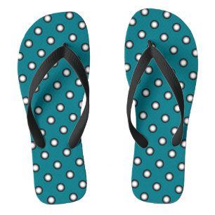 Punkte schwarz-weiße Steigungen + Ihr Rückgrat. Id Flip Flops