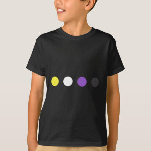 Punkte Subtile Nichtbinäre Flagge Enby Stolz Trans T-Shirt