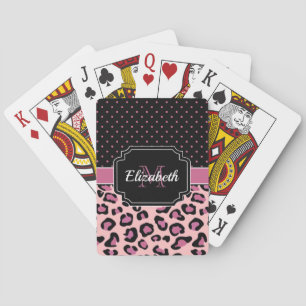 Punkte u. Leopard-Druck Spielkarten