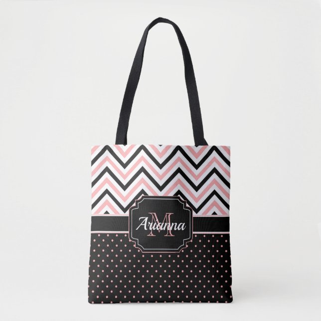 Punkte u. Zickzack Tasche (Vorderseite)