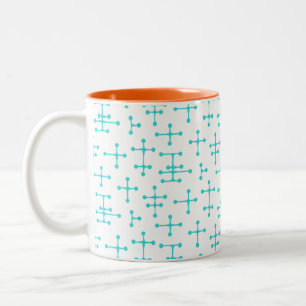 Punkte und Linien Zweifarbige Tasse