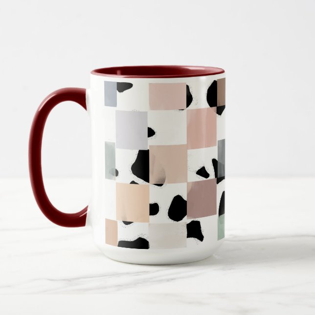 Punkte und Schachbrett Tasse (Links)