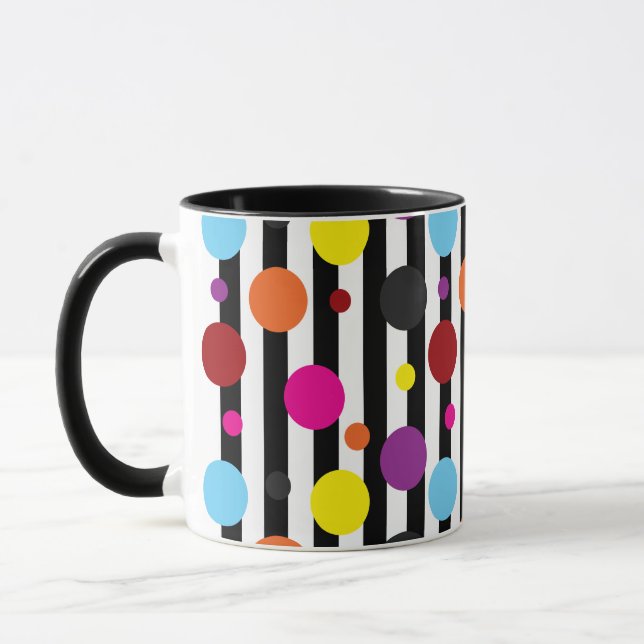 Punkte und Streifen Tasse (Links)