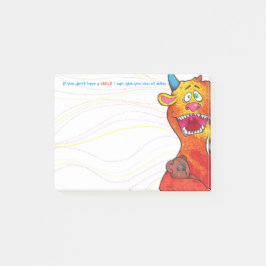 Punktieren Sie das Monster w/quote, Post-it Klebezettel