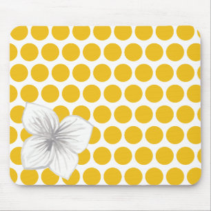 Punktierte Blumenmauspad mit Wasserfarben-Blüte Mousepad