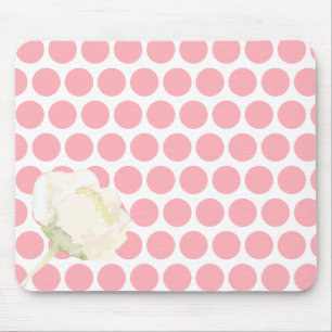 Punktierte Blumenmauspad mit Wasserfarben-Blüte Mousepad