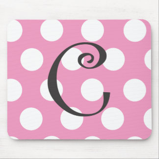 Punktierte hellrosa Mousepad Initiale "C "