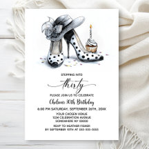 Punktierte High Heels zum 30. Geburtstag