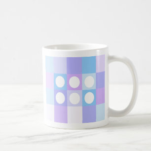 Punktierte Quadrate und Kreise - Englische Teetass Kaffeetasse