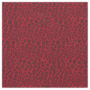 Punktierter Moosbeerroter Leopard-Druck Stoff