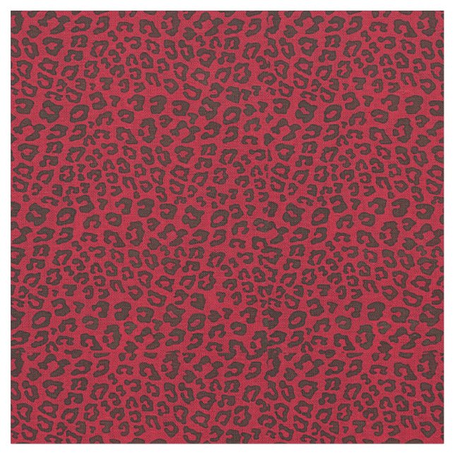 Punktierter Moosbeerroter Leopard-Druck Stoff (Nahaufnahme)
