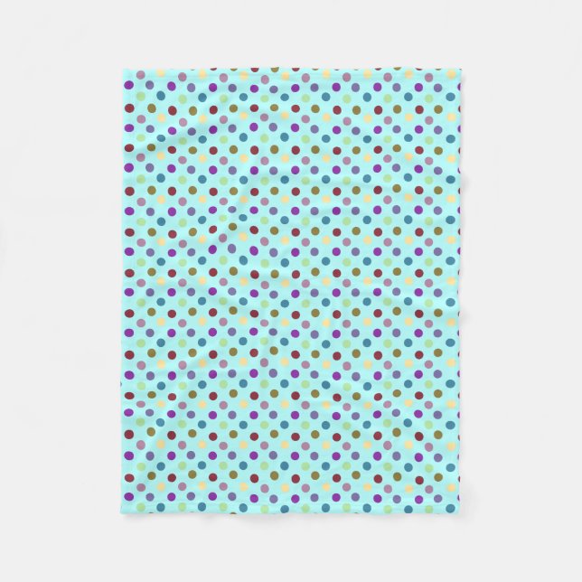 Punktiertes Polka-kundengerechtes Mehrfarben Fleecedecke (Vorderseite)